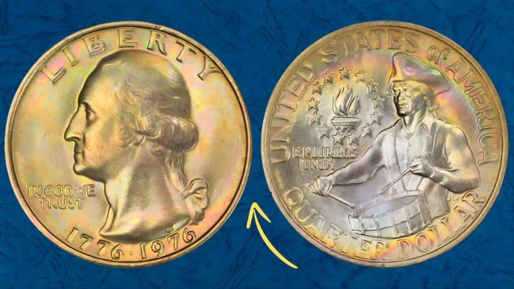 6 Rare Bicentennial Quarters coins