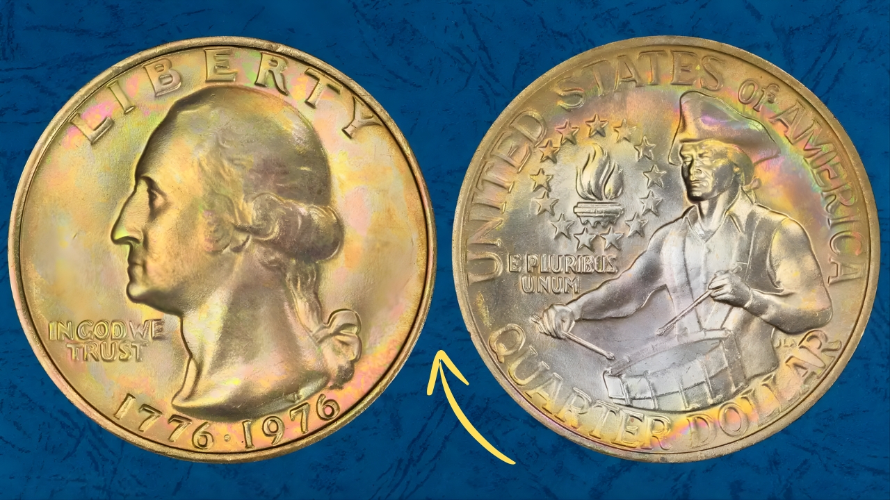 6 Rare Bicentennial Quarters coins